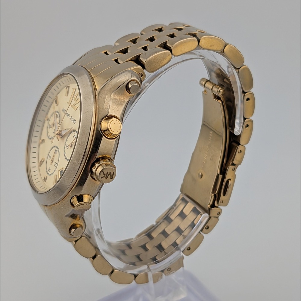 Michael Kors Madison Chronograph MK5172 Gold Tone Date Watch 40mm Women's - Picture 5 of 10
